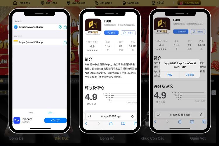 Tải app Fi88 nhanh chóng trên hệ điều hành IOS