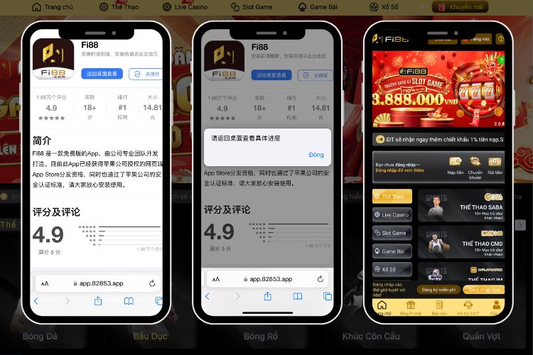 Hoàn tất quy trình thực hiện tải app Fi88 trên hệ điều hành IOS