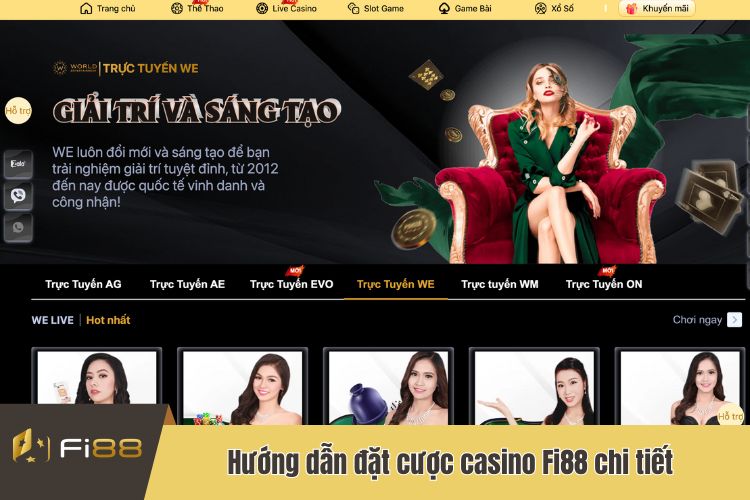 Hướng dẫn đặt cược casino Fi88 chi tiết nhất dành cho người dùng