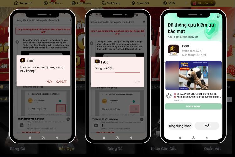 Hoàn tất quy trình tải app Fi88 trên hệ điều hành Android